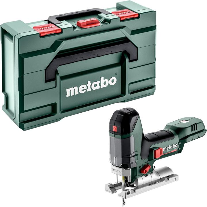 Plastic protective plate, 2 jigsaw blades, Protective glass, Hexagon wrench, Chip protection plate, metaBOX 145 L, Suction socket