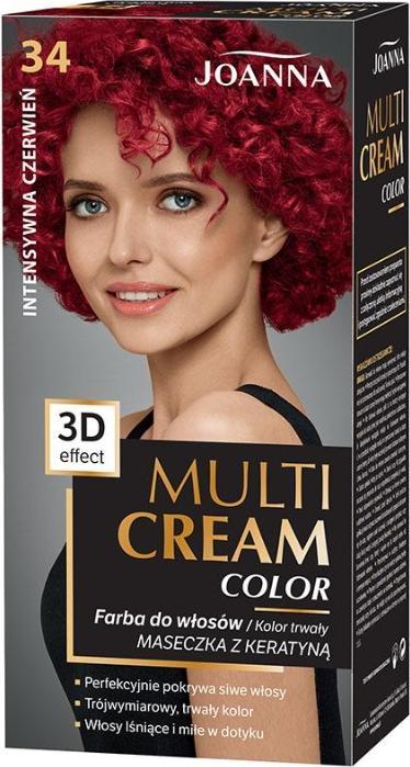 Produktbild Joanna Multi Cream Color Hair Dye 34 Intense Red (34 Intensives Rot)