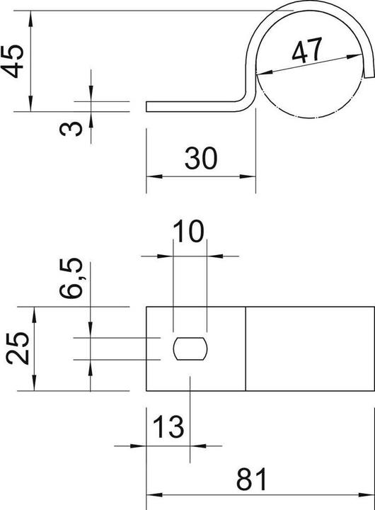 Actual product image OBO Bettermann OBO 822 PG36 47mm fastening clips