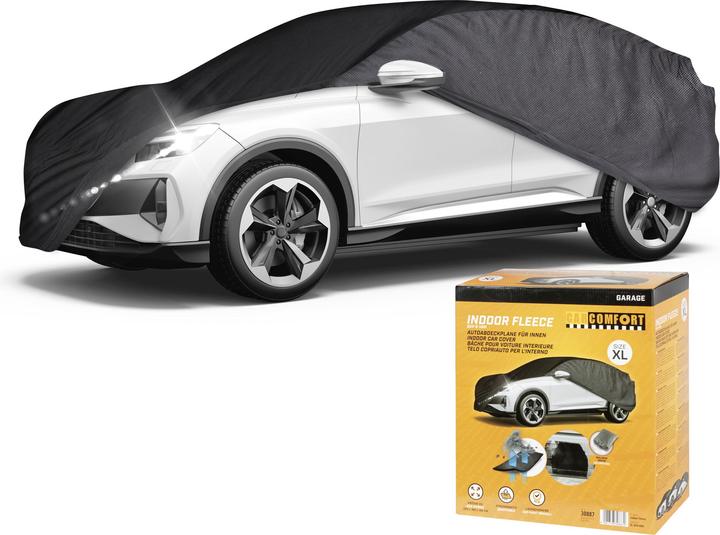 Image du produit CarComfort Autoplane Indoor Fleece, bâche pour voiture SUV taillee XL gris/noir