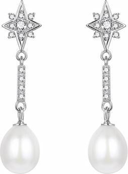 Produktbild Agato - Beautiful dangling earrings with zircons and pearls AGT-E090PW-P