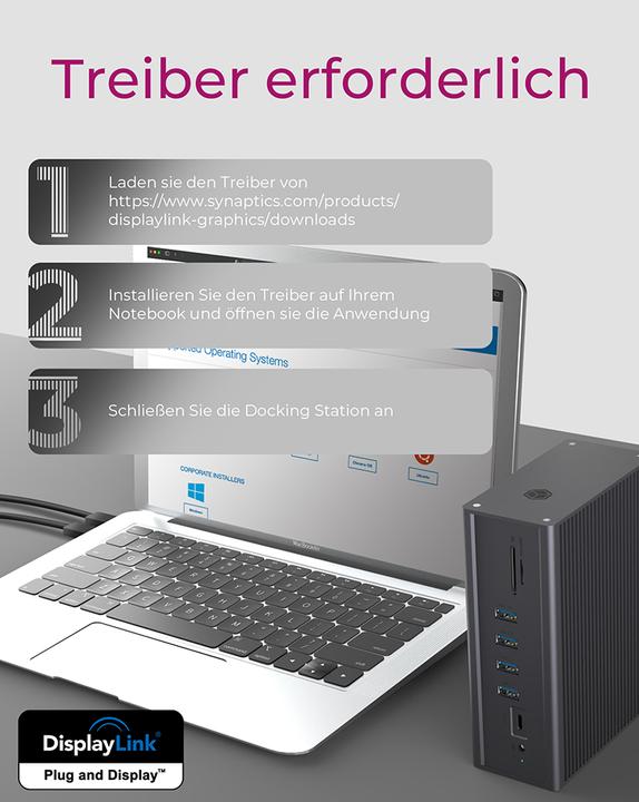 Produktbild Icy Box IB-DK2262AC (USB-C, 3 Ports)