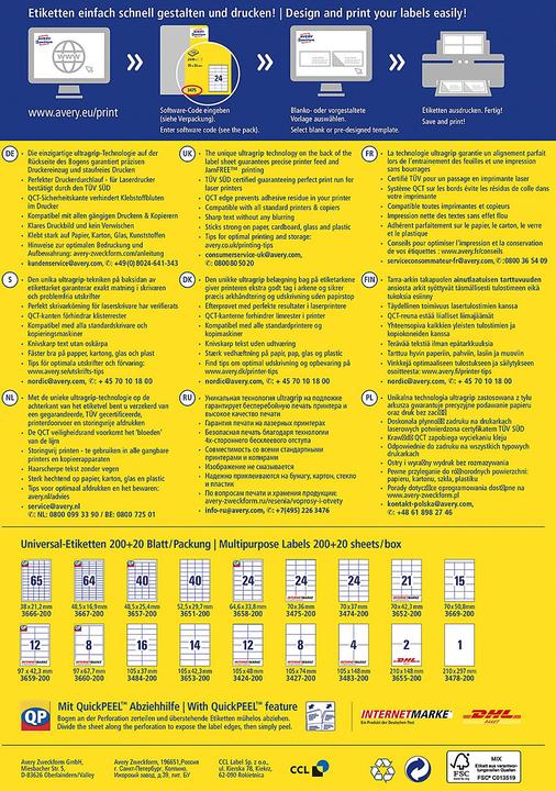 Actual product image Avery Labels