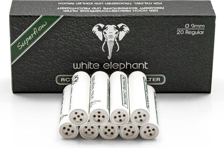 Produktbild White Elephant Activated Charcoal Filters 9mm 20pcs