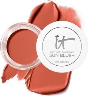 Image du produit It Cosmetics Glow with Confidence Sun Cream Blush Blendable Buildable Blush Bronzer Pop Sun-Blushed