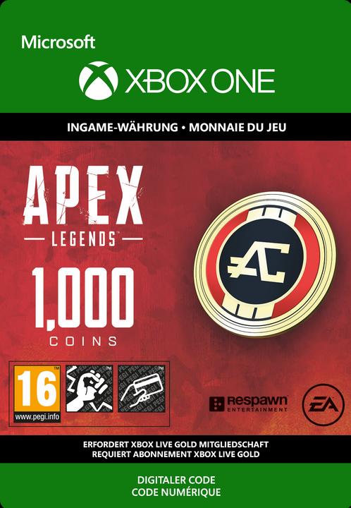 Actual product image Microsoft Xbox APEX Legends 1000 Coins Download Code