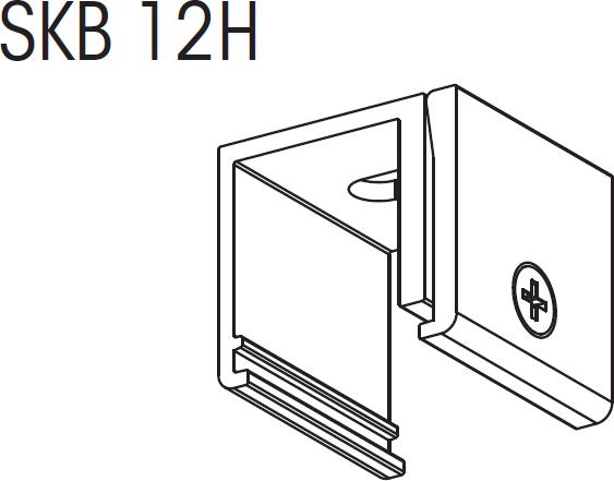 Actual product image Nordic Global Trac rail clamp height 29 mm SKB12H-2 black