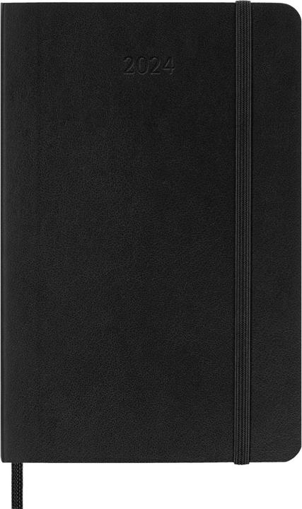 Image du produit Moleskine 12 mois calendrier mensuel 2024, Pocket/A6, noir (A6, Anglais)