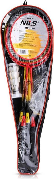Immagine prodotto Nils NRZ264 Set badminton in alluminio 4 racchette 3 frecce a molla 600x60cm custodia rete