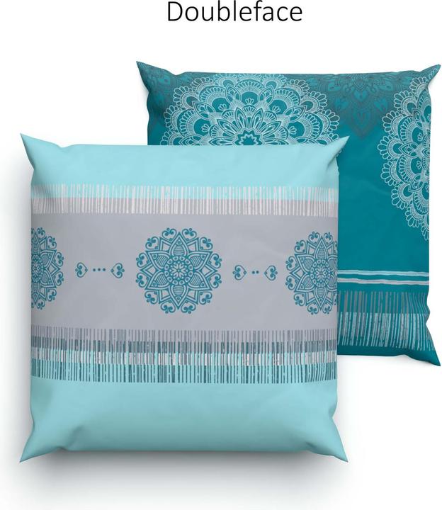 Immagine prodotto Lotus Bettwaren Biancheria da letto in raso Alize petrol (Copricuscino, 65 x 65 cm)