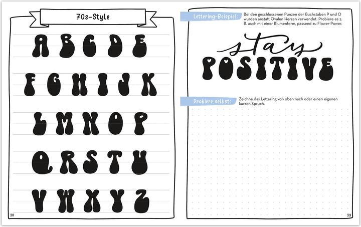 Productafbeelding monbijou - Handlettering Schnellstartblock Vol 4 (Alphabet (Duits, Cornelia Landschützer, 2023)