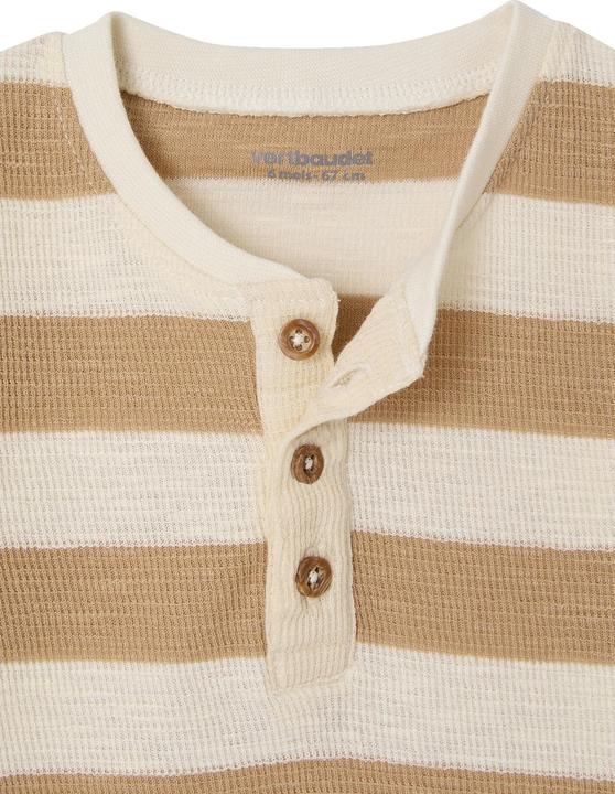 Image du produit Vertbaudet Bio-Kollektion: Gestreiftes Baby Shirt aus Waffelpikee (86)