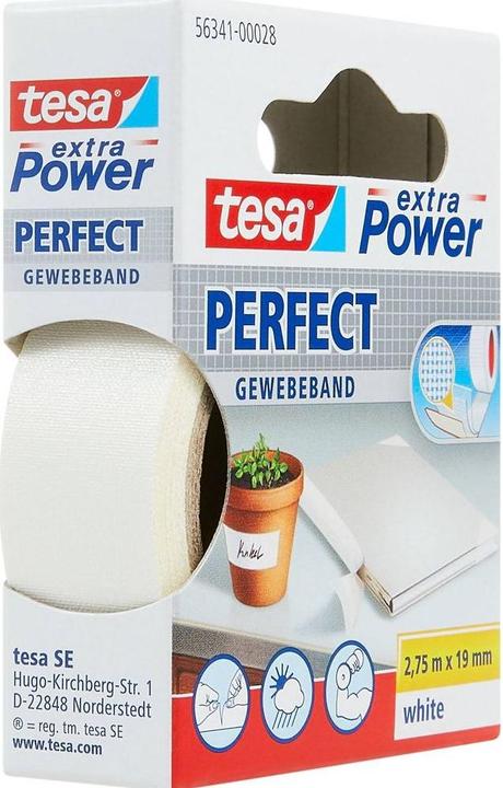 Produktbild tesa EXTRA POWER PERFECT Gewebeband, gewebeverstärktes Ductape (19 mm)