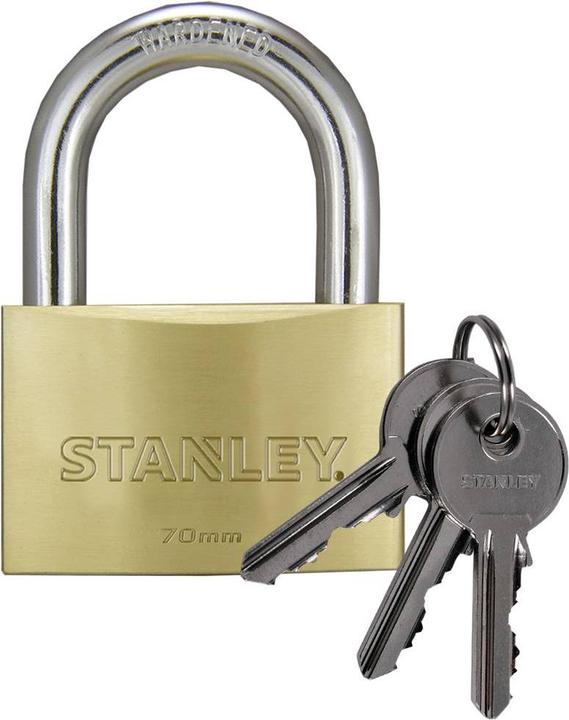 Stanley Brass padlock 70mm Std shackle