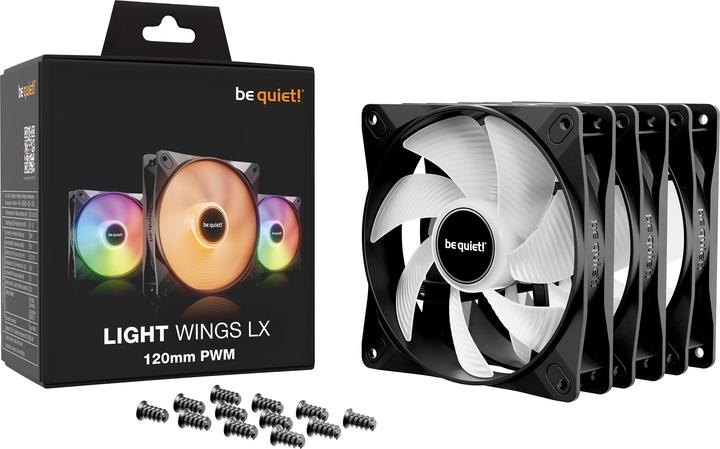 Actual product image be quiet! LIGHT WINGS LX 120mm PWM Triple-Pack (120 mm, 3 x)
