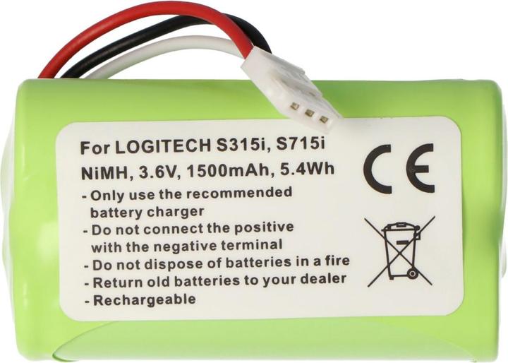 Produktbild XCell Akku passend für LOGITECH S315i, S715i, NiMH, 3,6V, 1500mAh, 5,4Wh (Gerätespezifisch, 1500 mAh)