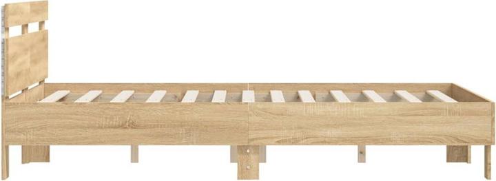 Actual product image VidaXL Bed frame with headboard LED lighting 120 x 190cm (120 x 190 cm)