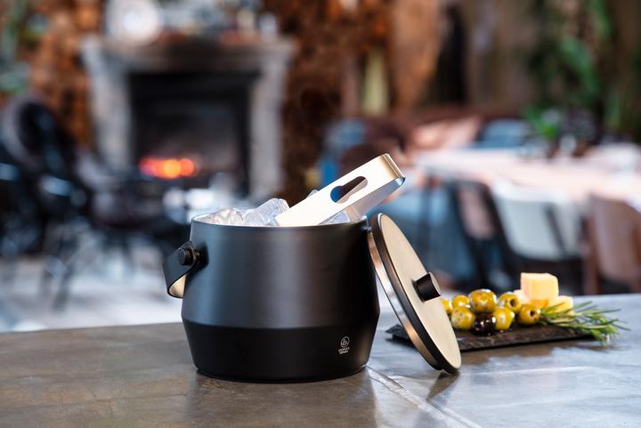 Image du produit Leopold Vienna Seau à glace 1l double paroi.noir mat