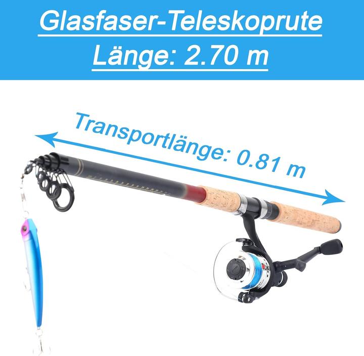 Immagine prodotto Q-Tac Set da pesca per bambini (Telescopio, 270 cm)