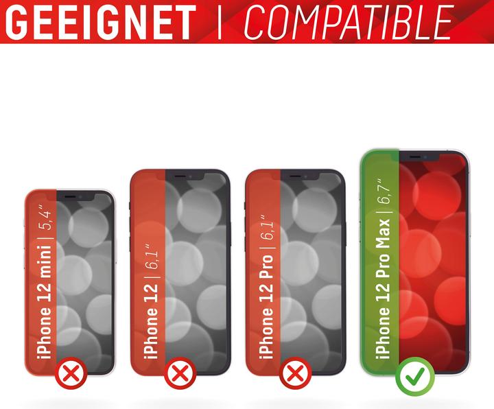 Produktbild Displex Real Glass, Full Cover Panzerglas (1 Stück, Apple iPhone 12 Pro Max)