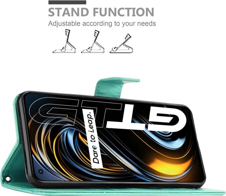 Produktbild Cadorabo Flower Book Hülle für Realme GT / GT Neo 2T / Q3 PRO (Realme GT Neo 2T, Realme Q3 Pro 5G)