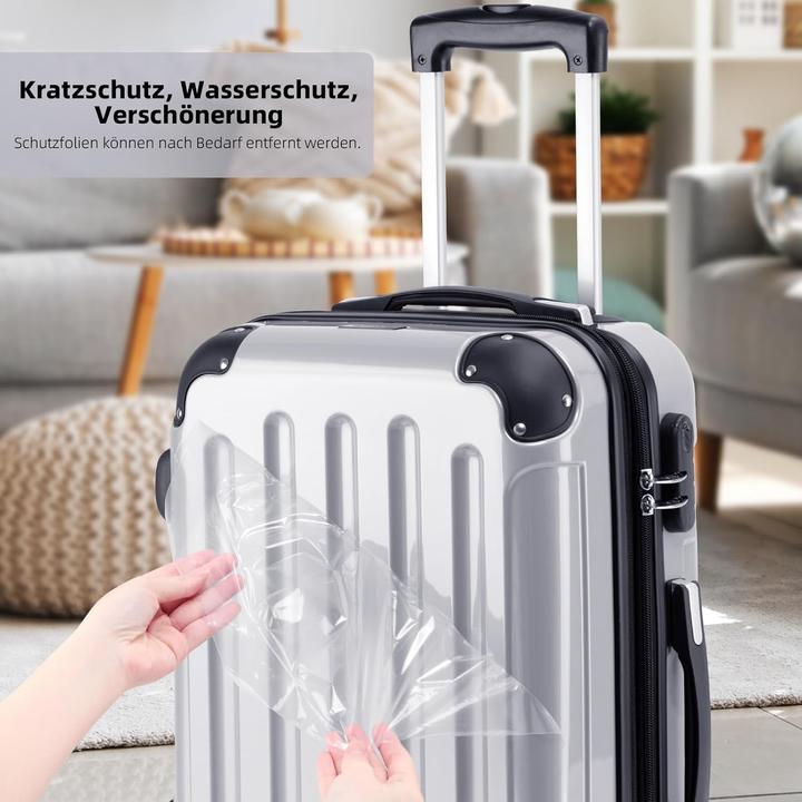 Immagine prodotto Beibye Carrello a guscio rigido Twin Wheels 2048, argento, XL (115 l, L (90 - 115l))