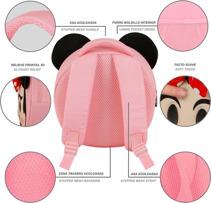 Immagine prodotto Karactermania Zaino Minnie Mouse Send Emoji, rosa, 22 x 22 cm, capacità 4 L