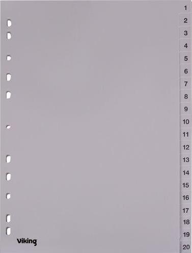 Office Depot Intercalaire A4 20 feuilles Gris 11 volets