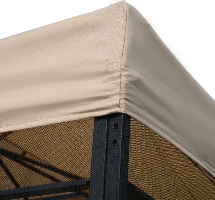 Immagine prodotto Swisshandel24 Padiglione da giardino Padiglione resistente alle intemperie con 4 ripiani Metallo + poliestere (298 cm, 298 cm)