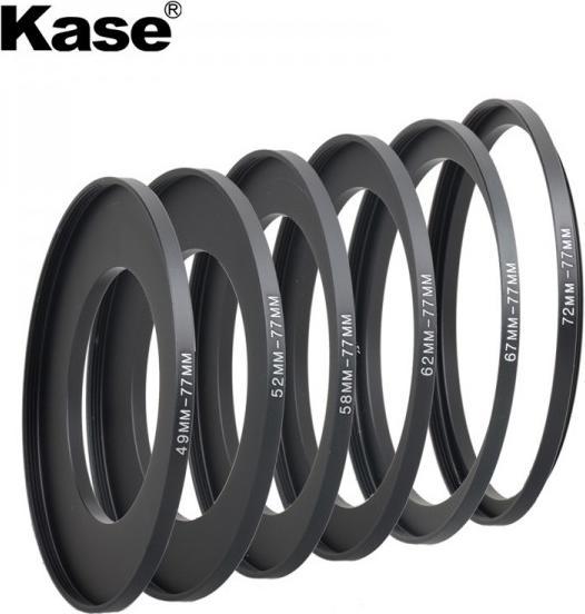 Actual product image Kase Reducing ring aluminum 49-52-58-62-67-72 to 77mm (Filter adapter, 49 mm)