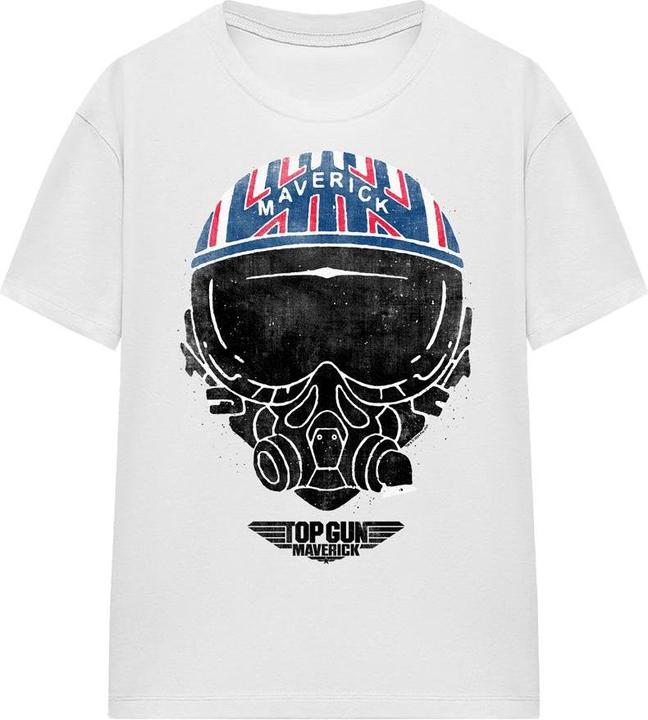 Actual product image Top Gun Unisex Adult Maverick Helmet T-Shirt (L)