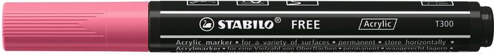 Produktbild STABILO Acrylmarker - FREE Acrylic - T300 Rundspitze 2-3mm - Einzelstift - taffy pink (Altrosa, 3 mm, 1 x)