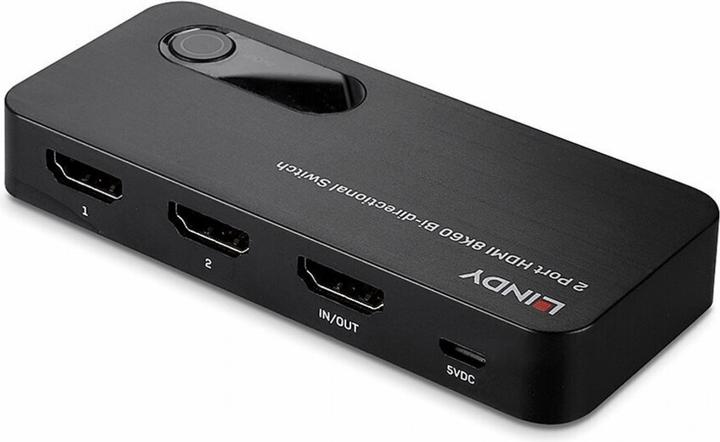 Produktbild Lindy 2 Port HDMI 8K60 Bidirektionaler Switch Zum Umschalten zwischen zwei 8K HDMI-Quellen, die mit einem