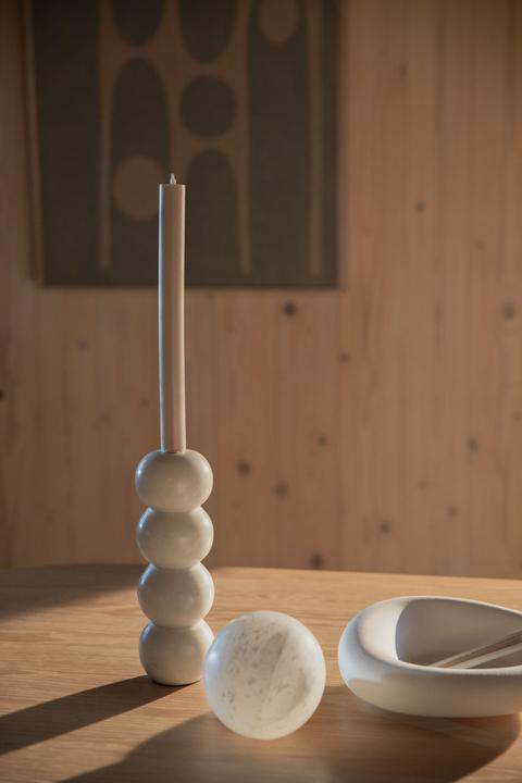 Produktbild Zuiver Rome Candle Holder Marble White (8 x 8 x 24 cm)