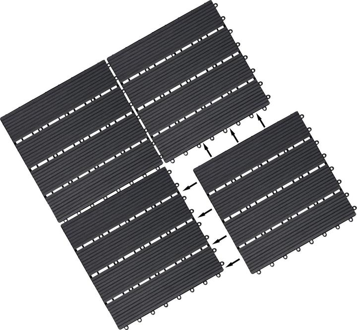 Produktbild Casaria WPC Fliesen (11 x, 30 x 30 x 2 cm)