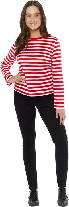 Produktbild Amscan Gestreiftes Ringelshirt für Damen rot-weiss (W34/L36)