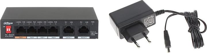 Actual product image Dahua PoE switch PFS3006-4GT-60-V2 unmanaged (4 Ports)
