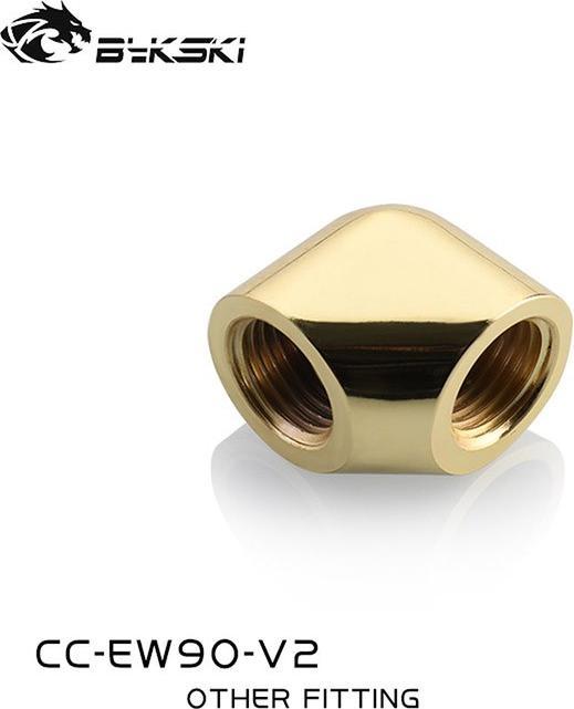 Actual product image Bykski CC-EW90-V2-GD 90° angle gd 1021076