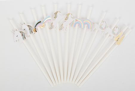 Actual product image Artifete Straws unicorn pastel (12pcs) (12 x)