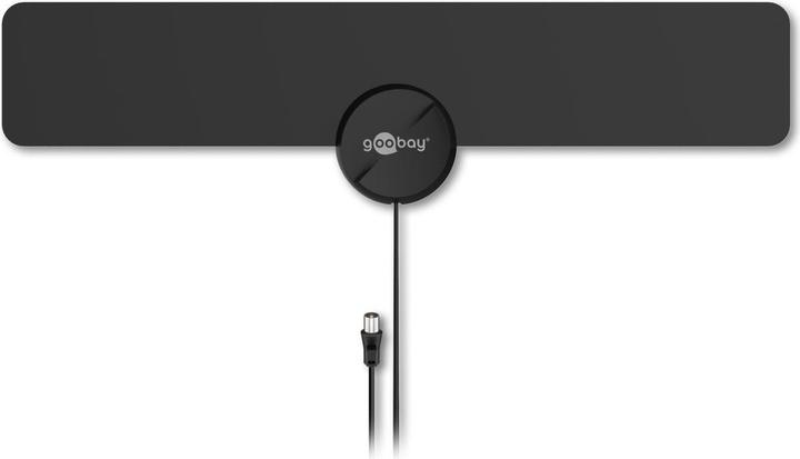 Produktbild Goobay Ultraflache Full HD DVB-T Zimmerantenne, inkl. LTE/4G Filter, Schwarz (Zimmerantenne, 16 dB, DVB-T / -T2)