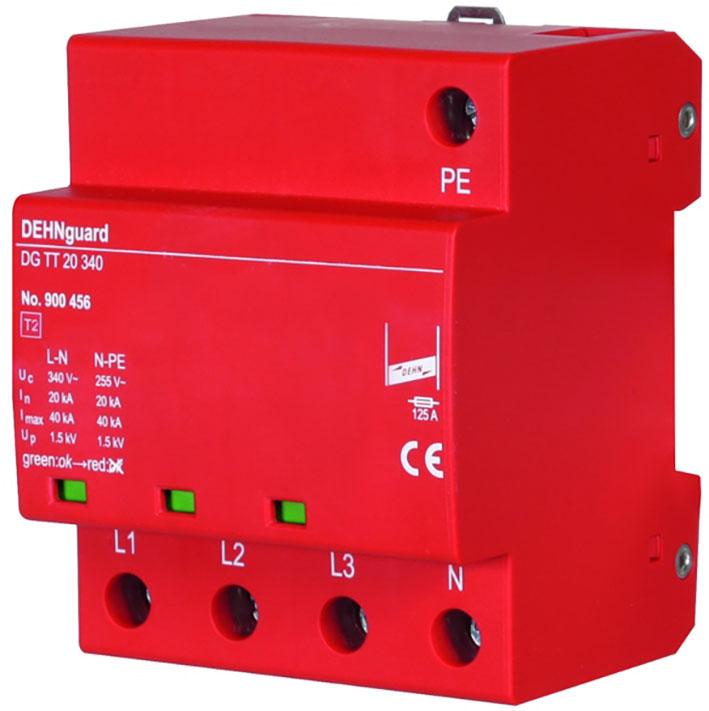 Actual product image Dehn Surge arrester DG TT 20 340 type 2 DEHNguard 4p 900456