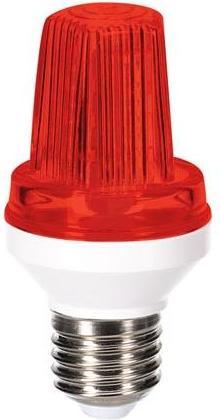Actual product image Velleman MINI LED STROBE LAMP - E27 SOCKET - 3 W - RED (360 lm, E27)