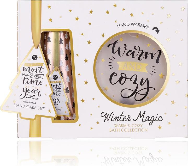 Produktbild Accentra Handpflegeset WINTER MAGIC in Geschenkbox, inkl. 60ml Hand- & Nagelcreme, Handwärmer, Duft: Vanilla