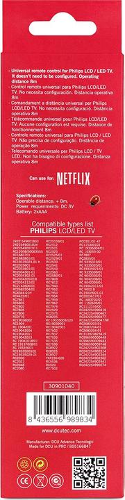 Actual product image DCU Tecnologic TV Remote Control For Philips (Infrared)
