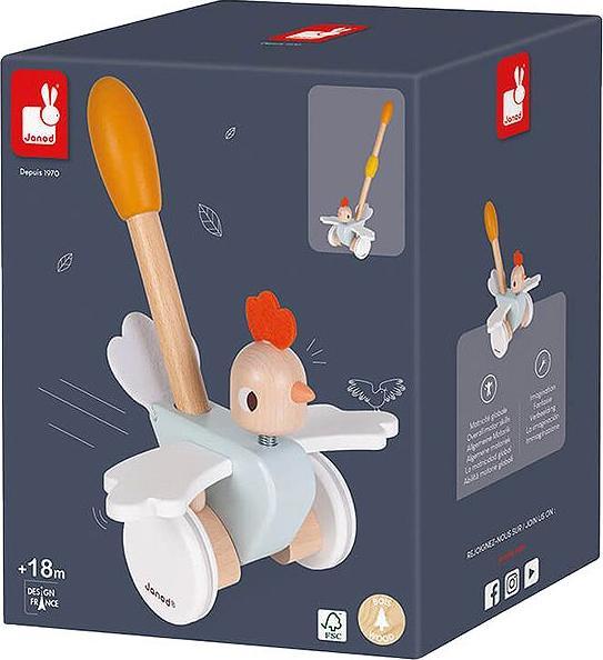 Image du produit Janod Animal à pousser Poulet