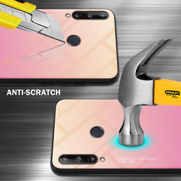 Actual product image Cadorabo TPU 2 colors glass cover (Huawei P40 Lite E)