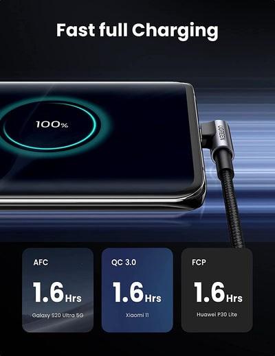 Produktbild Ugreen USB-C gewinkelt zu USB-A 2.0 A Datenkabel (2 m, USB 2.0)