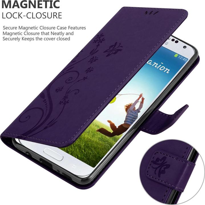Actual product image Cadorabo Flower Book Case for Samsung Galaxy S4 (Samsung Galaxy S4)