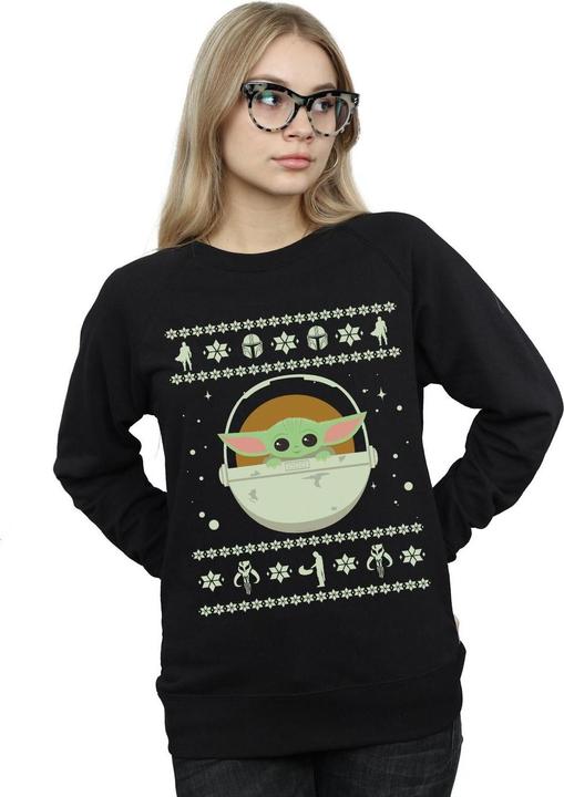 Actual product image Star Wars Womens/Ladies The Mandalorian The Child Christmas Sweatshirt (XL)