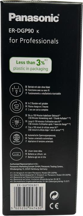Actual product image Panasonic ER-DGP90